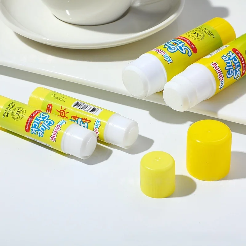 12PCS 흰색 투명 건조 접착제 스틱 학교 사무실 미술 수업 공예품 스크랩북 프로젝트를 위한 안전하고 쉬운 적용 접착제