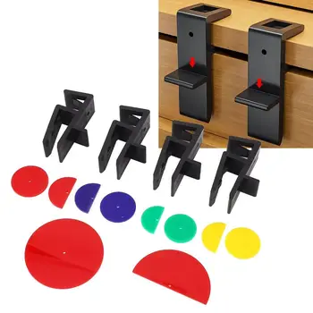 Set di attrezzi per chiusura armadi in plastica blu/nero, con clip di fissaggio a posizionamento rapido per allineamento pannelli e bloccaggio stabile