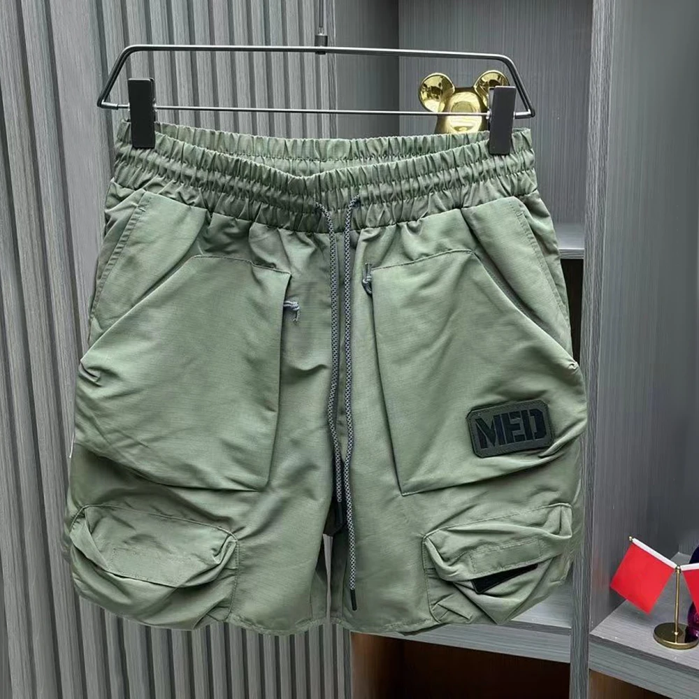 Casual Sports Shorts For Men Summer Fashion High Quality Multi-Pocket Five-Quarter Pants Handsome Trendy Workwear Beach Pant