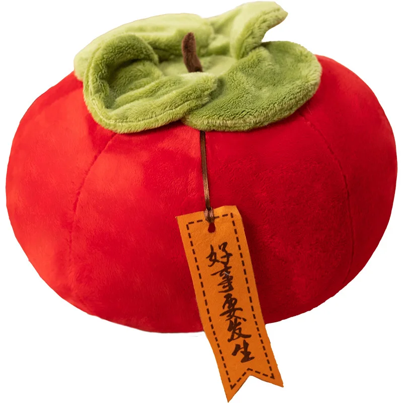 New Soft Persimmon Fruit Plush Toy Stuffed Orange Yellow Persimmon Peluche Pillow Holiday Party Decor Car Accessorie Gift princess girls elsa bell snow white headband kid adult festival party sequins bow hairband women baby girl party hair accessorie