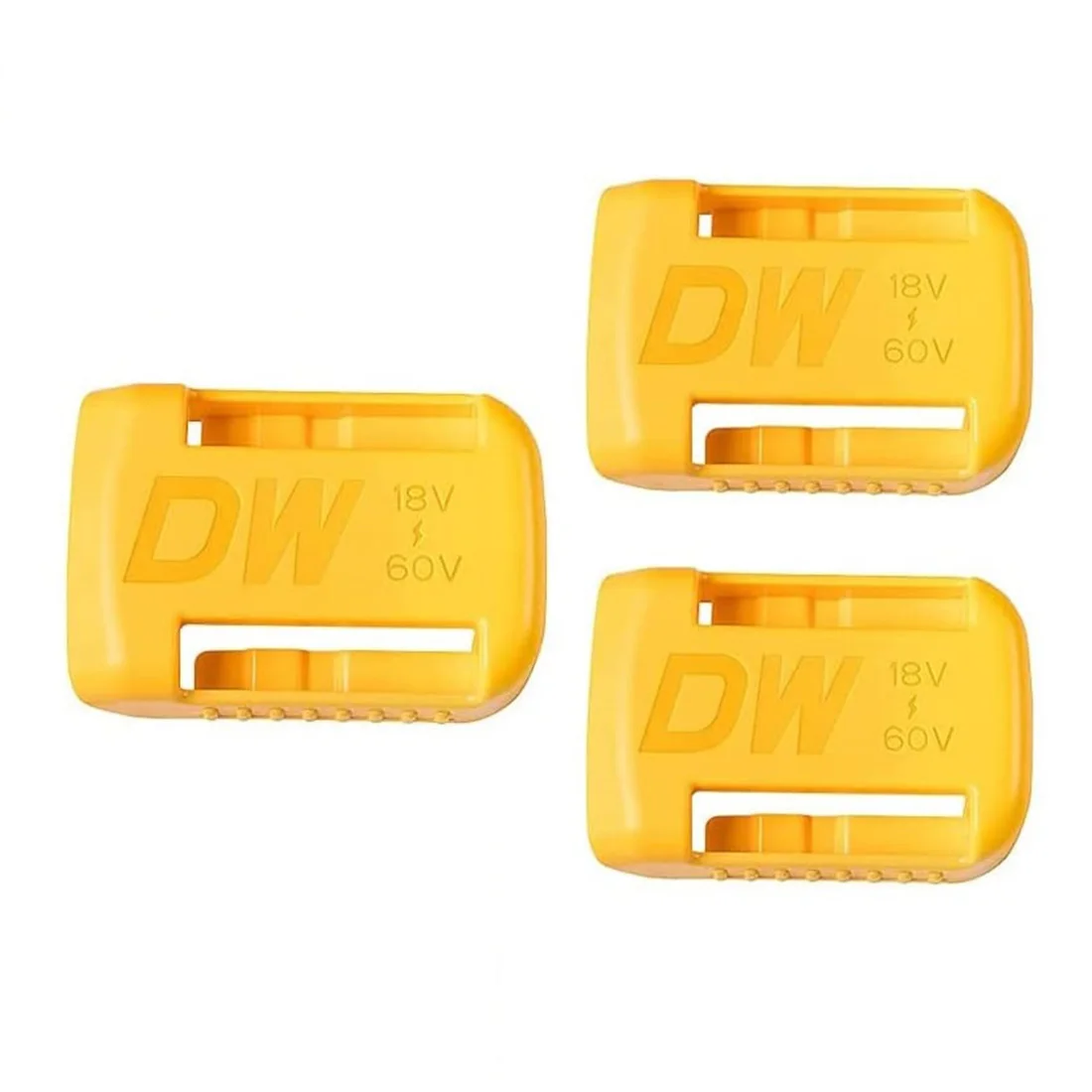 

3 шт. для Dewalt 18 в 20 в 60 в держатель аккумулятора настенные крепления для хранения подставка крепление вешалка док-станция желтого цвета