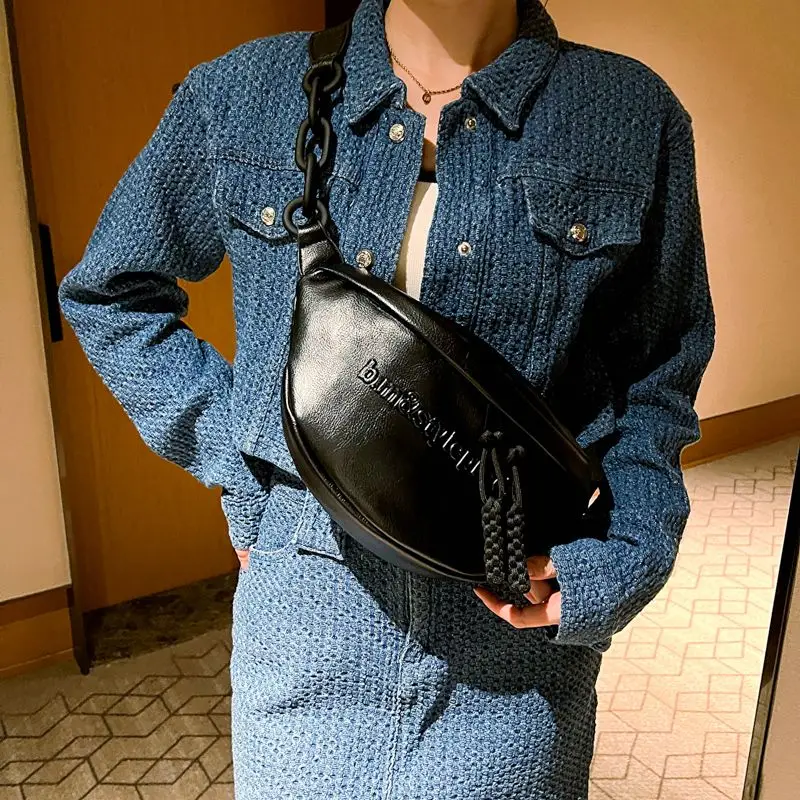 Bolso bandolera de pecho de marca de diseñador 2023, nuevo, de gran capacidad, moderno, para ciclismo, de cuero suave, para mujeres y hombres, superventas
