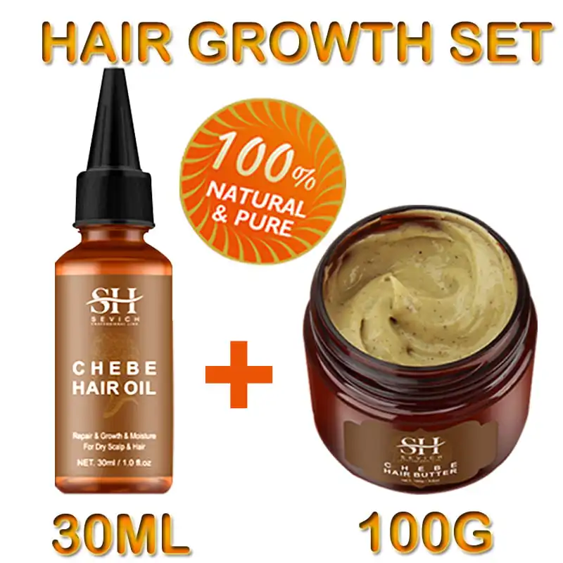 100g Fast Hair Growth Set Traction Alopecia Chebe Hair Mask Anti Hair Break Hair Growth Oil Hair Loss Treatment Hair Care Sevich images - 6