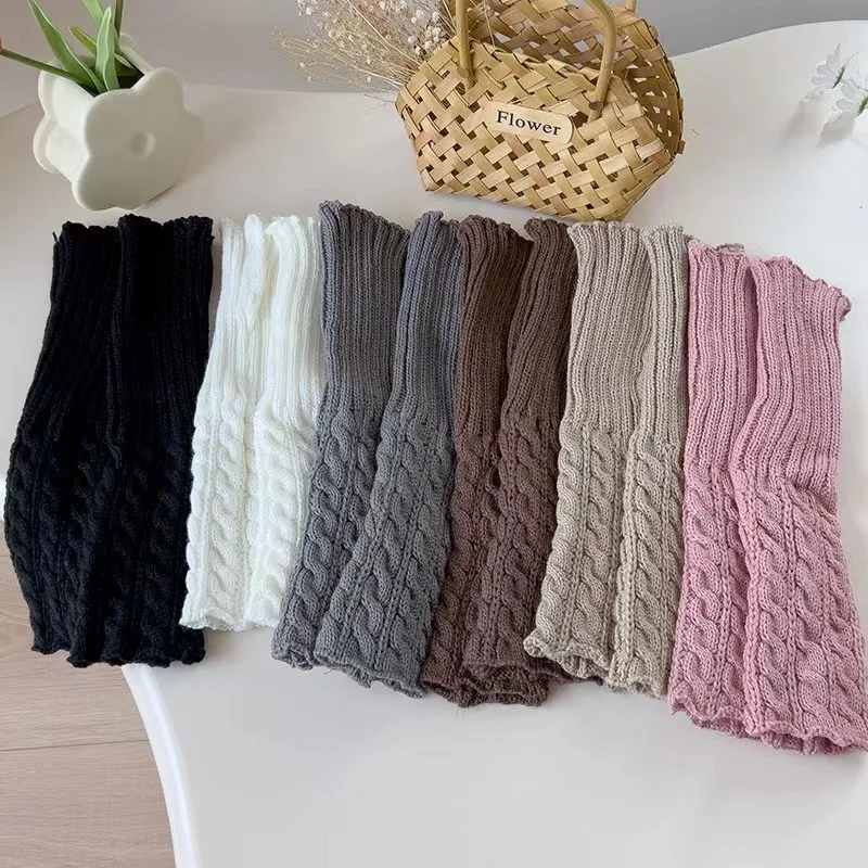 Children Leg Warmers Lolitas Twist Knitted Socks Baby Girls Warm Foot Cover Ballet Guards Socks Long Stockings