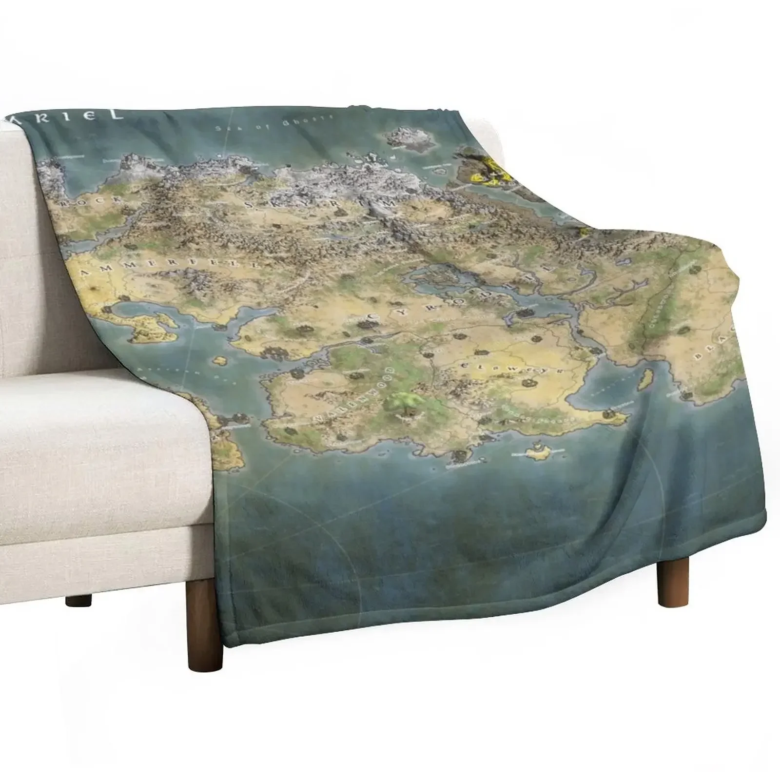 

Tamriel Map Throw Blanket Hairys Quilt Stuffeds Blankets