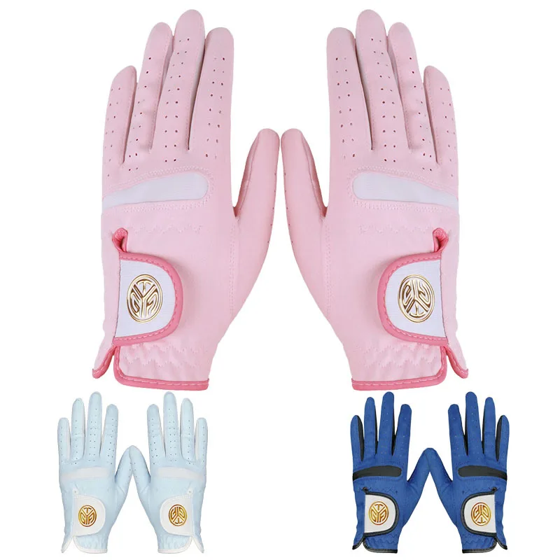 Golf Gloves Women, Microfibre Fabric Sunscreen Breathable Washable Golf Gloves,Spliced elasticated lycra for a snug relaxed fit.
