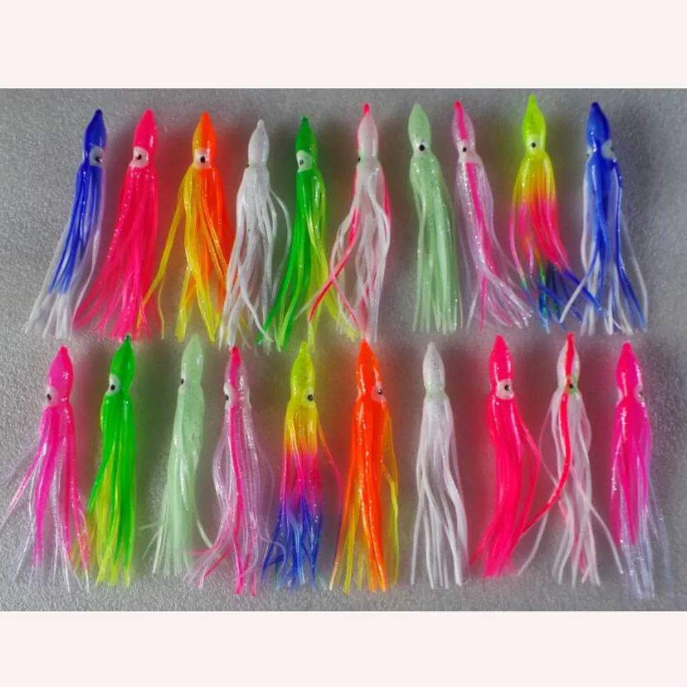 100pcs12cm fishing lure,soft lure. soft plastic octopus lure saltwater