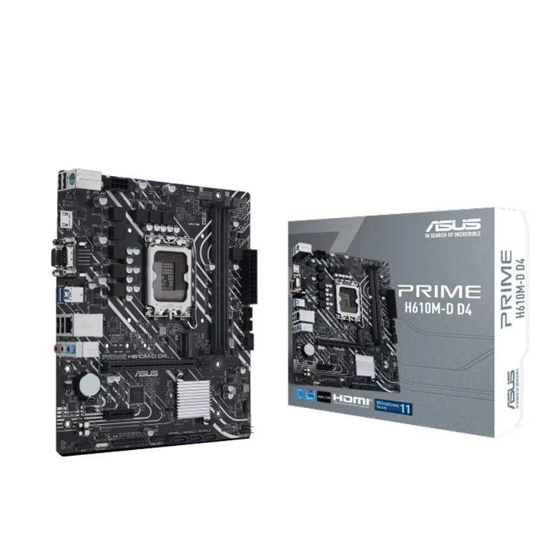 Nuovo Per Asus Prime H610M-D D4 Desktop Originale Per Scheda Madre Intel H610 Ddr4 Supporto Lga 1700 12400F 12400 I3 12100F