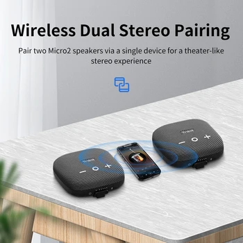 Tribit StormBox Micro 2 Portable Bluetooth Speaker 90dB Loud Sound Deep Bass IP67 Waterproof Camp Small Speaker Built-in Strap 4