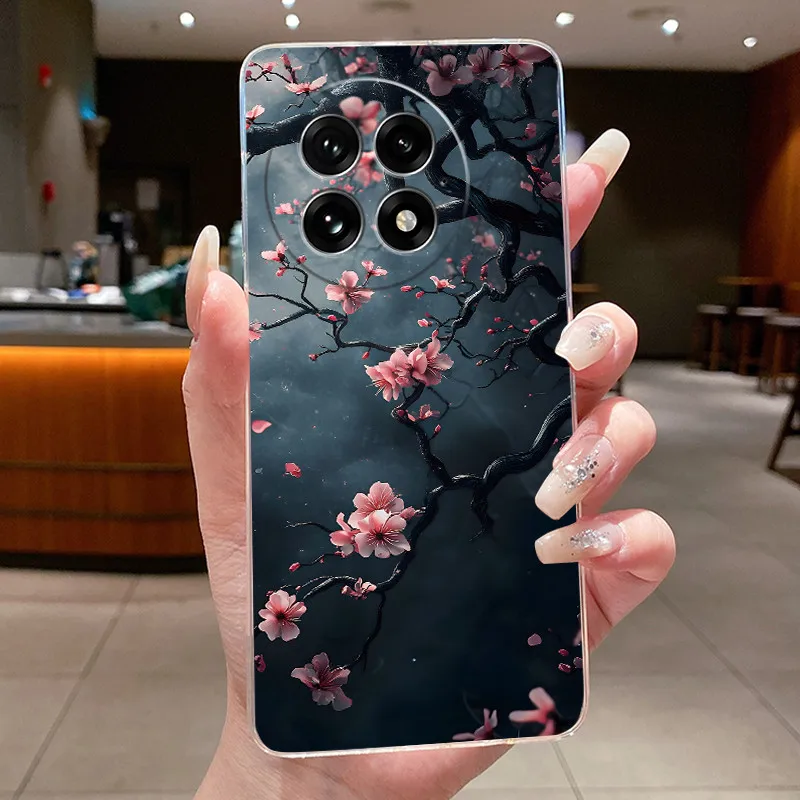 Floral Butterfly Soft Silicone Transparent Phone Case Cover