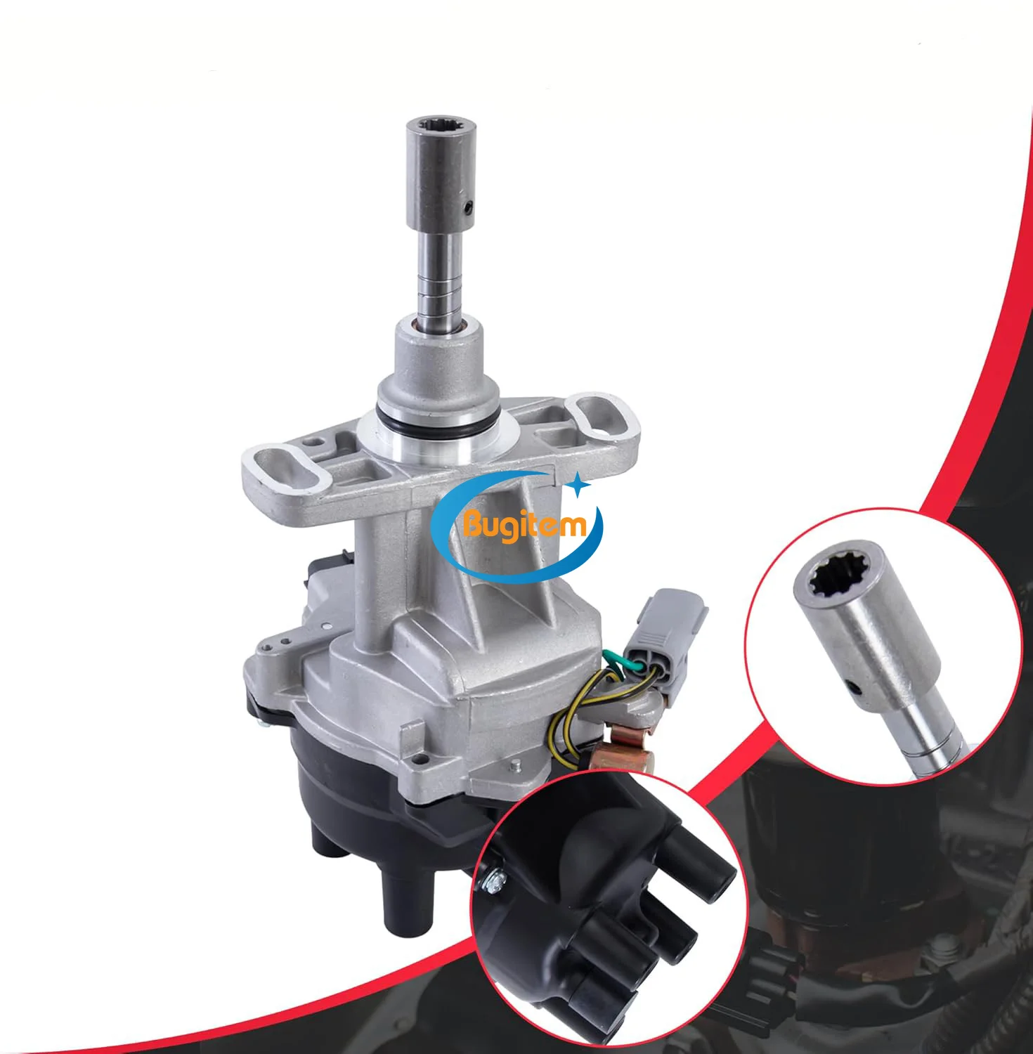 Ignition Distributor Assembly W/Cap & Rotor For 1996-1997 Nissan Pickup Truck 2.4L 22100-1S702 22100-1S704 221001S703 D4T94-01