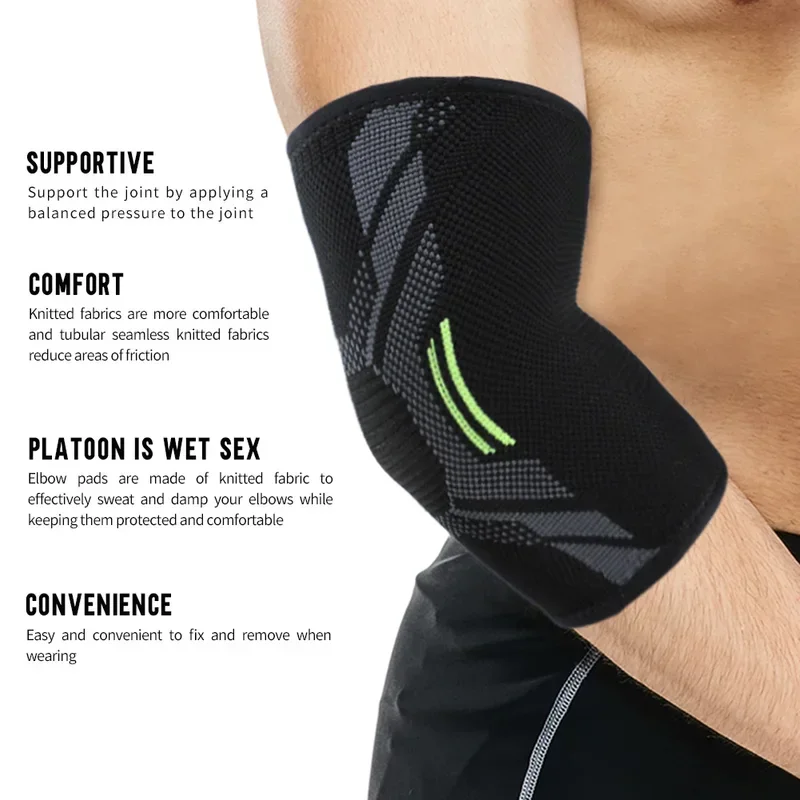 Elbow Pads Brace support Compression Support Sleeve  Elastic Elbow Bandage Cover  elbow pads protector arm sleeve Reduce Pain