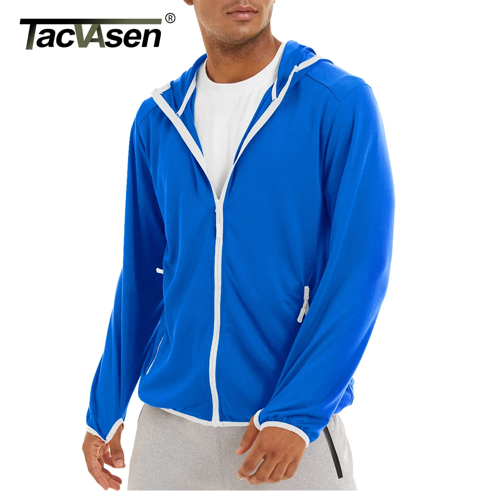 TACVASEN Clearance-Summer Full Zip up Hooded Fishing Jackets Mens High  Breathable Mesh Fabric Hoodie Sweatshirts With Zip Pocket - AliExpress