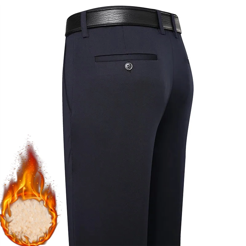 Men Fleece Suit Pants  - blue