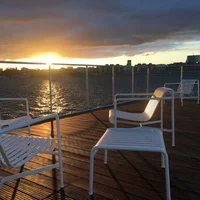 Modern Simple Leisure Outdoor Patio Furniture Balcony Open Air Garden Wrought Iron Dining Table and Chairs Set Outdoor Furniture 5