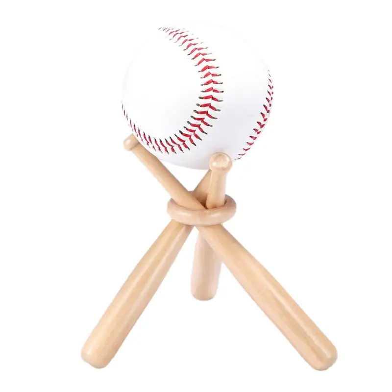 

Small Ball Stand Holder Triangle Base Design DIY Softball Support Organizer Stable Small Ball Storage Tabletop Decor Rustic Room
