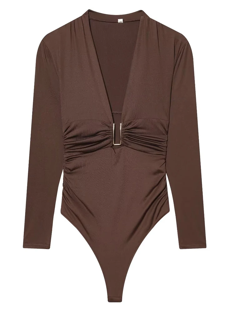 Women Bodysuit Sexy Long Sleeve Body Top Female Bodycon Bodysuit Summer Fashion Streetwear Woman Short Jumpsuit Tops