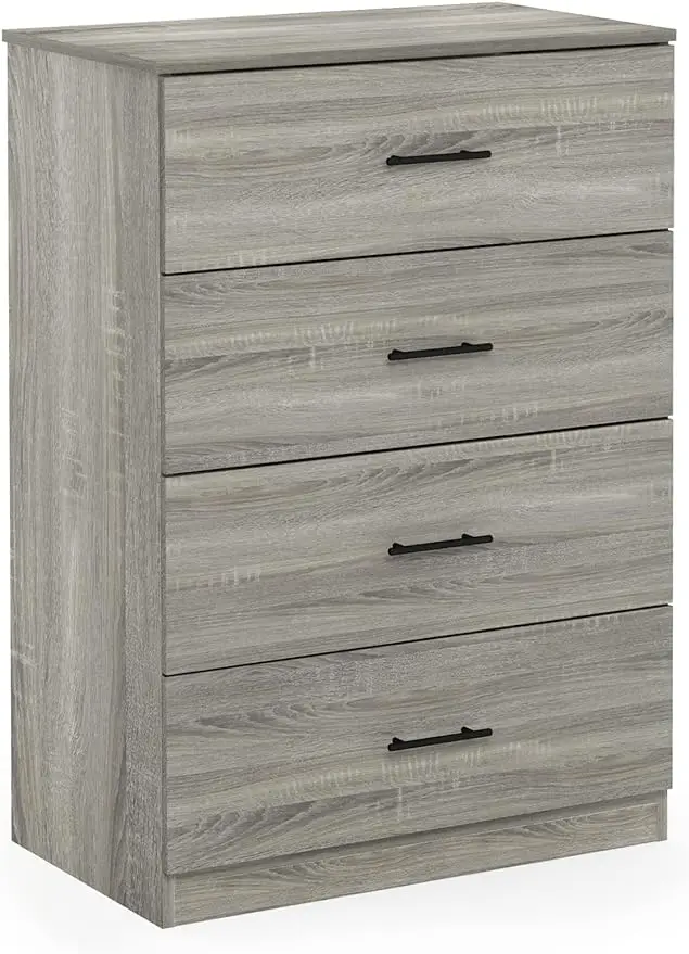 

Tidur Simple Design Dresser, 4-Tier Handle, French Oak Grey