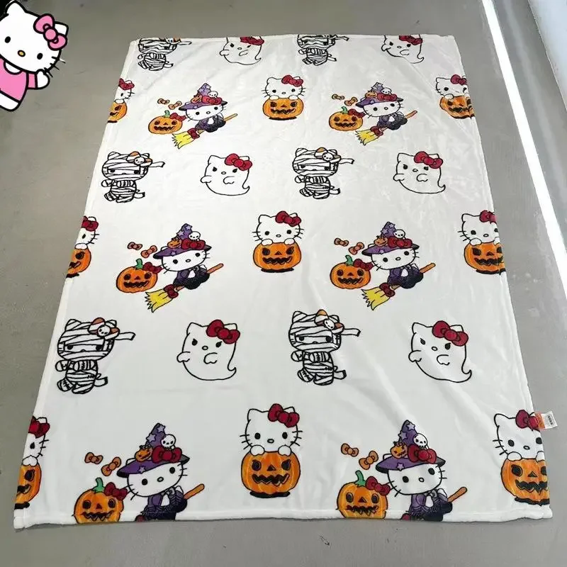 New Sanrio Halloween Ghost Tapestry Kawaii Anime Hello Kitty Kuromi Plush  Cartoon Background Cloth Star Light Decoration Gifts - AliExpress