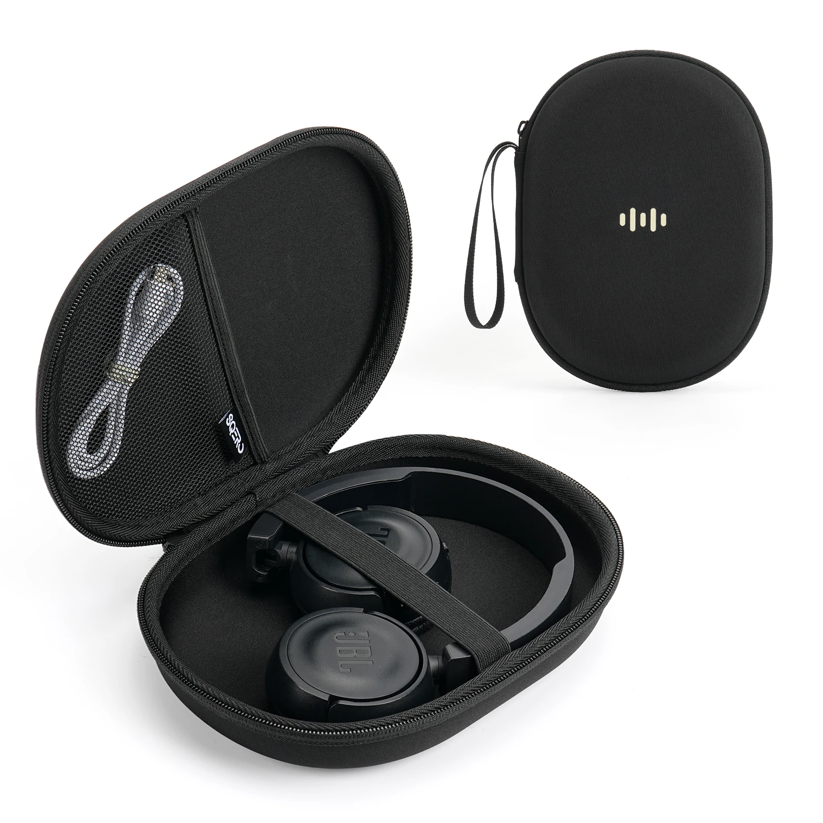 Semi-Foldable Headphones Hard Case for Sony WH-1000XM4, Soundcore Q30, Bose QC Ultra, Shockproof EVA Shell Travel Storage Bag