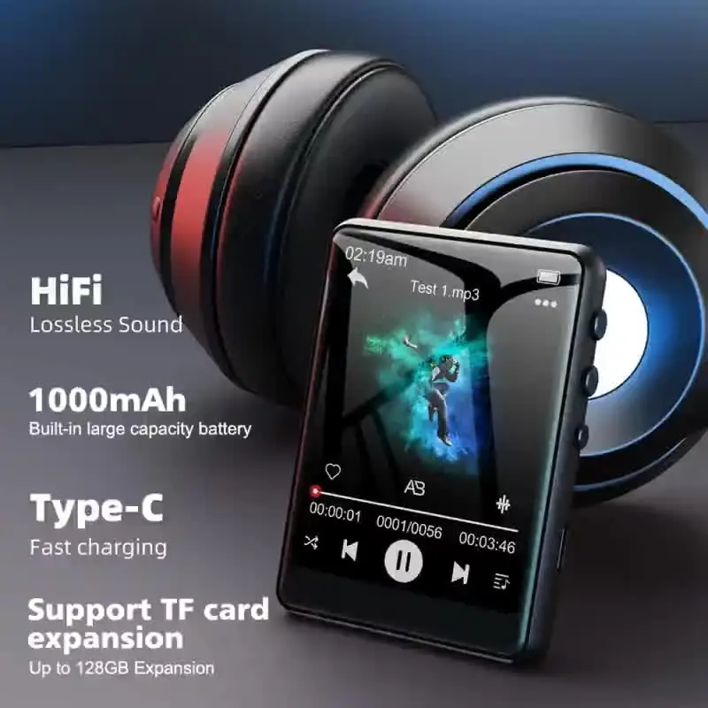 128GB MP3プレーヤー 2.4インチフルタッチスクリーンカメラ HIFI