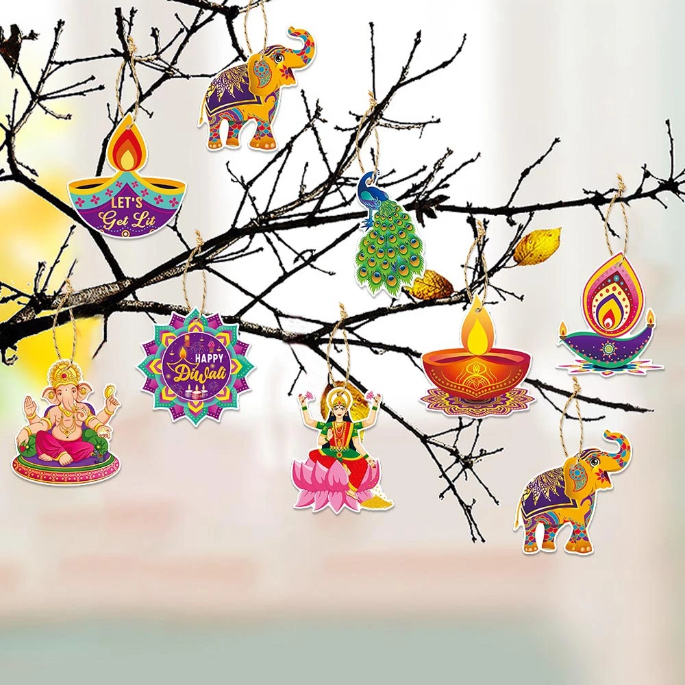 Diwali Hanging Pendant Ornament,DIY Decorating for Family/Friend/Colleague/couples,Outdoor Indoor Party,Indian Party Decorations