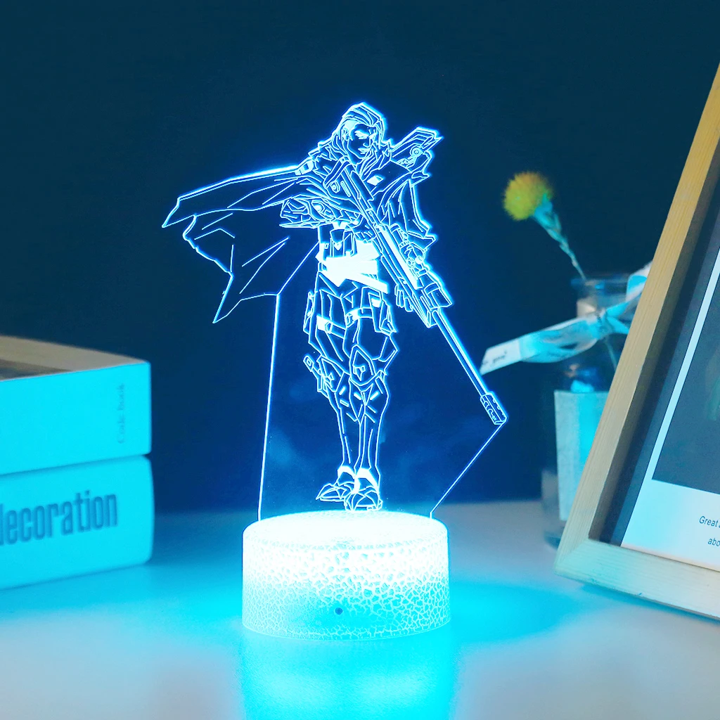 

Gaming Valorant 3D Led Night Light Figure Sova For Gamer Game Room Decor Color Variations Lamp Kids Birthday Gift Dropshipping