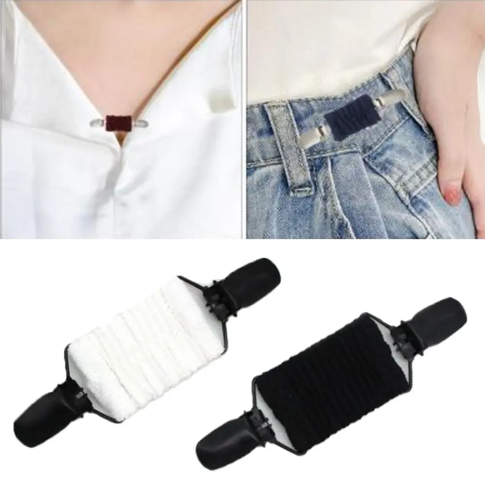 니트 탄성 벨트 드레스 조임 클립 블랙 색상 미끄럼 방지 카디건 칼라 클립 내구성 있는 드레스 클립 여성용 백 클립
