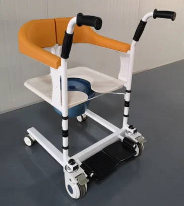 Handicapped Medical Safety Patient Transfer Lift Chair Adjustable Rotating Commode Chair 5