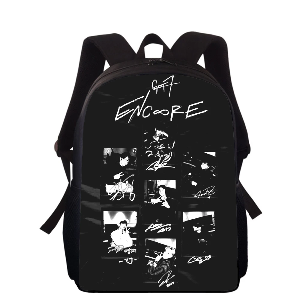 GOT7 KPOP 15” 3D Print Kids Backpack Primary School Bags for Boys Girls Back Pack Students School Book Bags