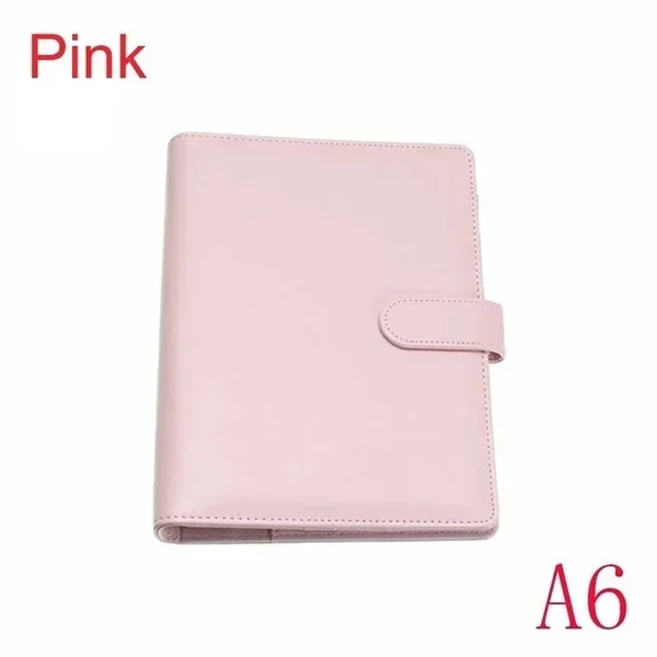 Solid Color Leather Notebook Binder and Desktop Organizer