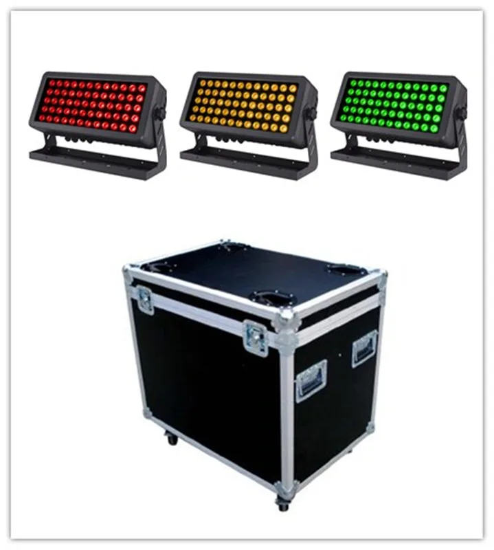 1pcs with roadcase 60X15W RGBW 4in1 LED City Color Outdoor IP65 stage dmx RGBW 4 in 1 LED wall wash light 24x4w led rgbw 4in1 led wall wash light dmx led bar dmx line bar wash stage light party wedding events lighting fast shipping