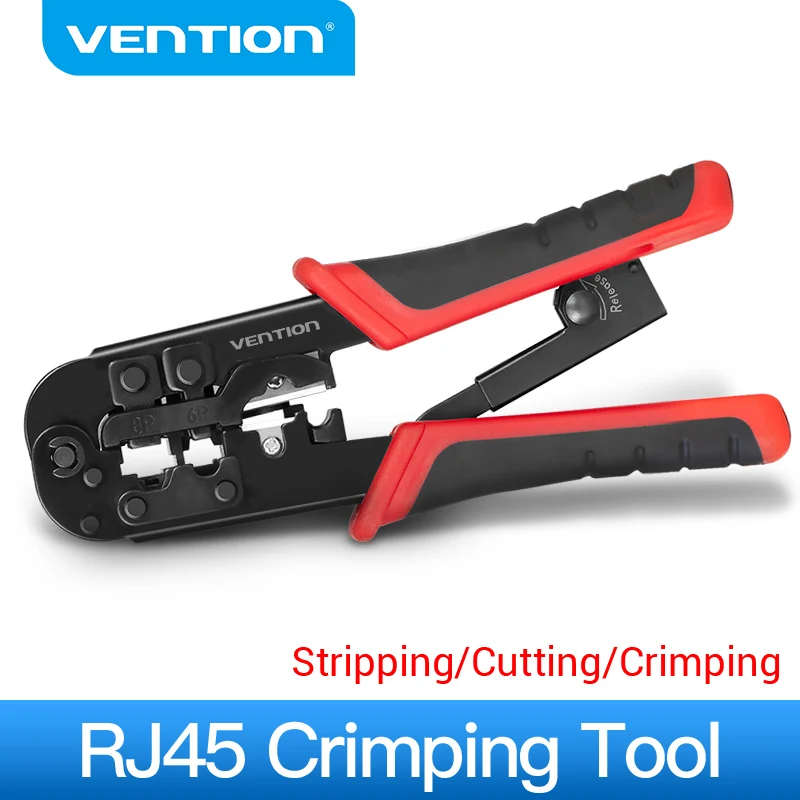 Vention RJ45 Crimping Tool Network Cable Crimper Cutting Tools Kits Crimping Stripper Punch Down RJ45 RJ12 RJ11 Ethernet Cable
