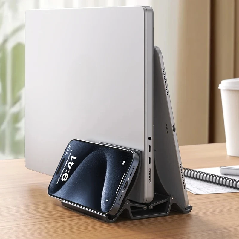 수직 노트북 스탠드 데스크탑 열 방출 홀더 노트북 지원 Dell HP MacBook Pro Air 용 노트북 도킹 스테이션 스탠드