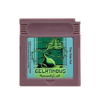 Crystal Clear Greenboy Creepy Black 16-Bit Game Cartridge