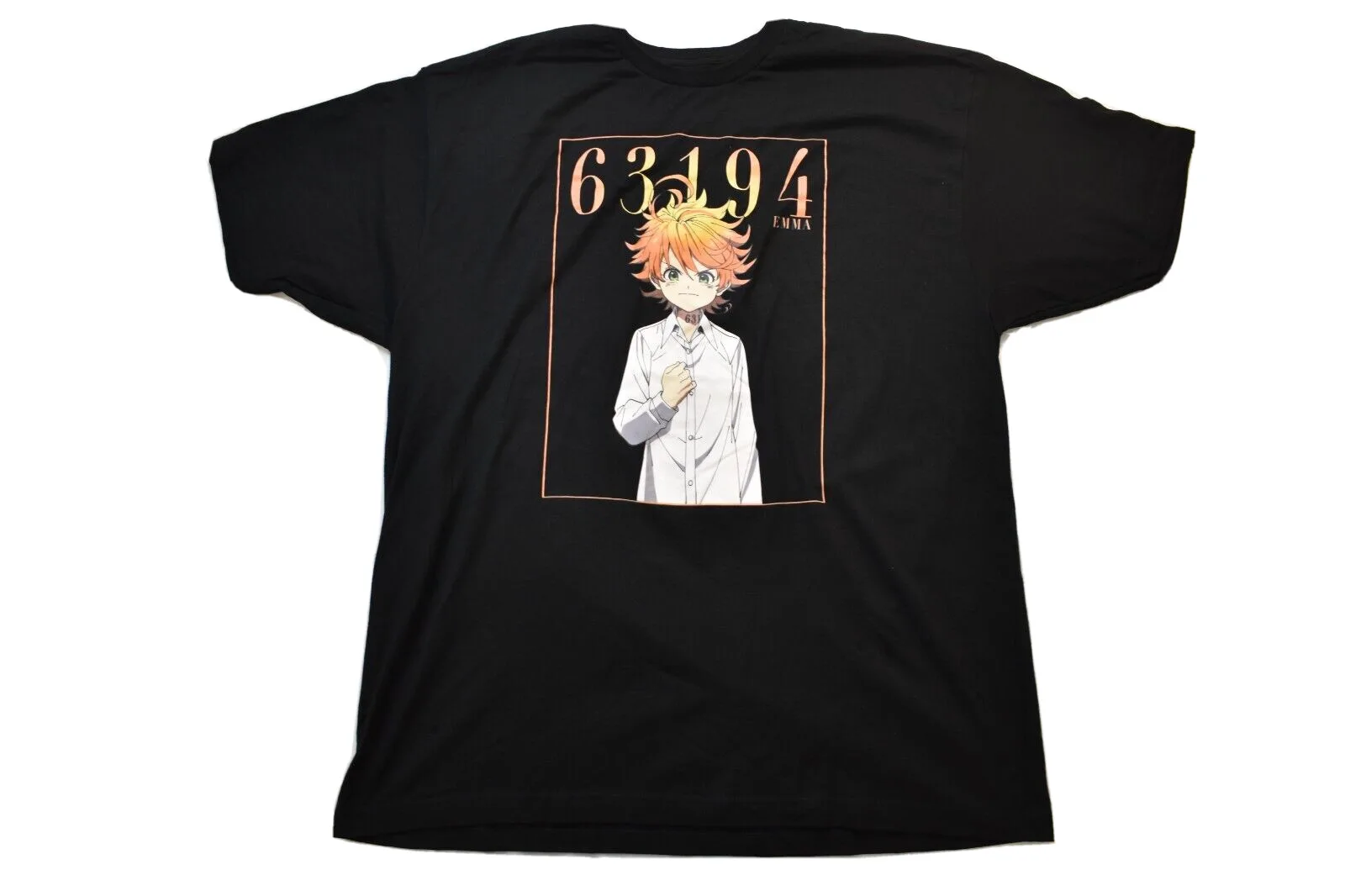 La Promessa Neverland Mens Anime 63194 Emma Black Shirt New 2Xl, 3Xl Maniche Lunghe
