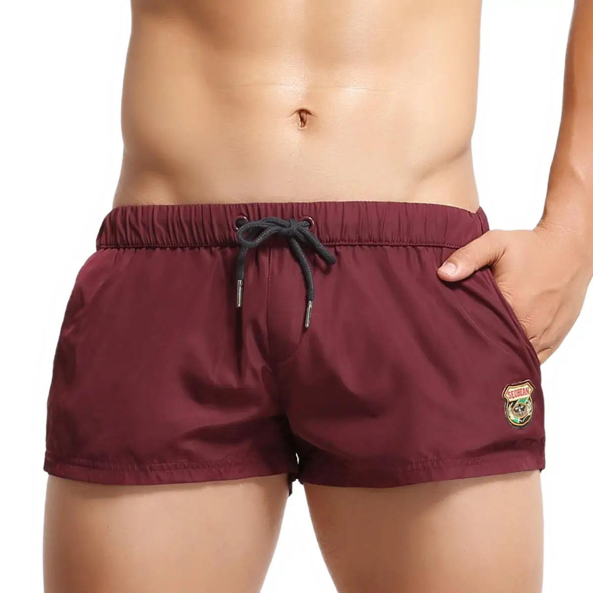 SEOBEAN Men's Beach Shorts Quick Dry Shorts 100% Polyester Summer Holiday Fashion Board Shorts Swimi Trunks Shorts for Man 4