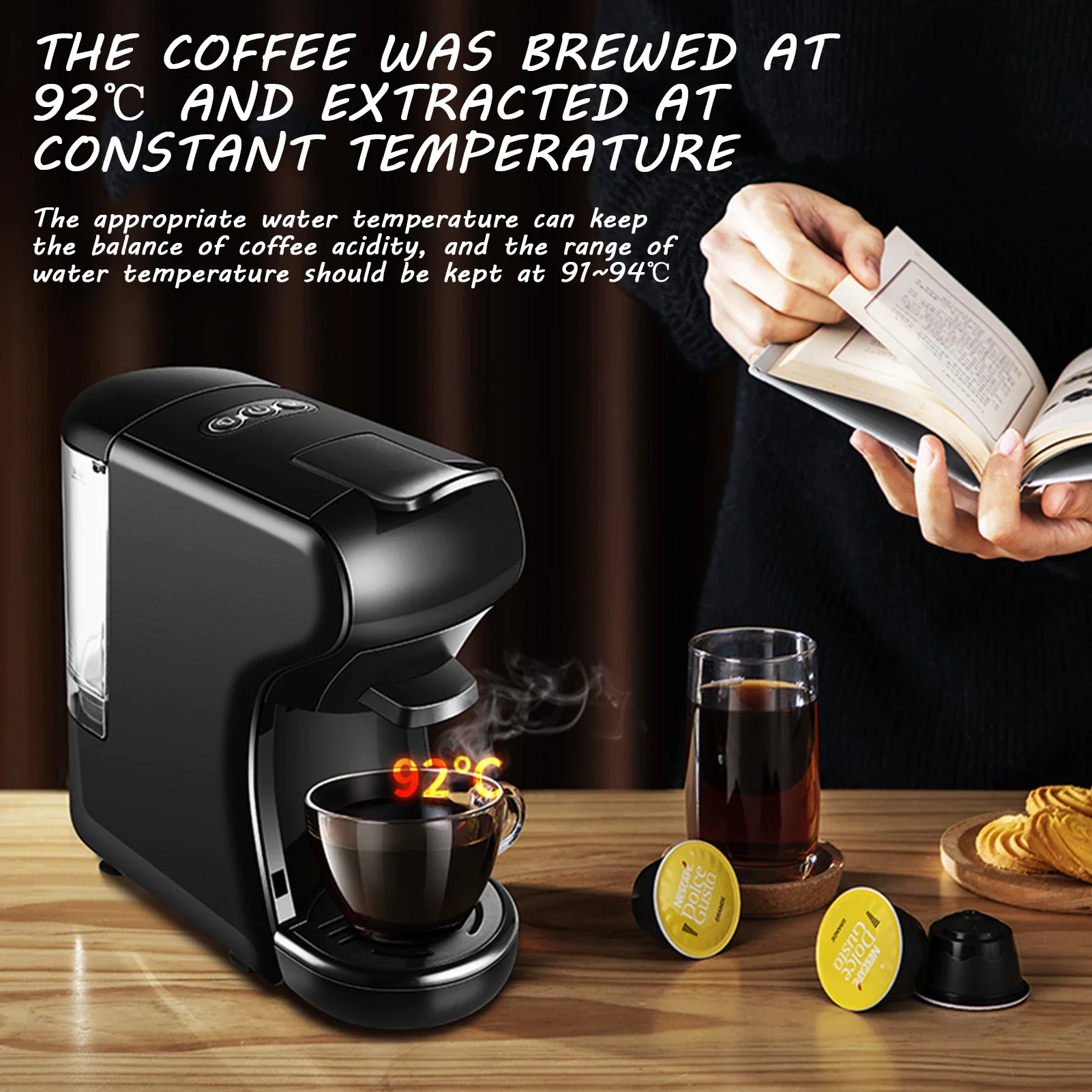 Coffee Machine 19 Bar 3 in1 Nespresso Dolce Gusto Multiple Capsules Coffee with 600ML Water Tank Pod Coffee Maker - AliExpress