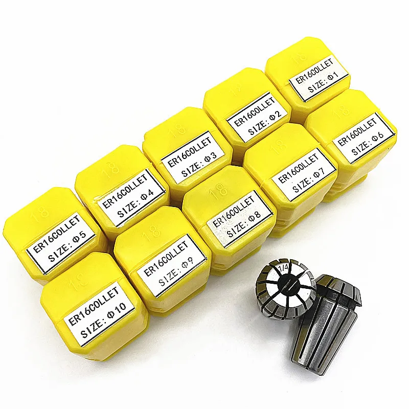 ER16 1/2/3/4/5/6/7/8/9/10 1/4 1/8 MM Spring Collet Suitable Engraving Machine Spindle CNC Machining Center 1pc
