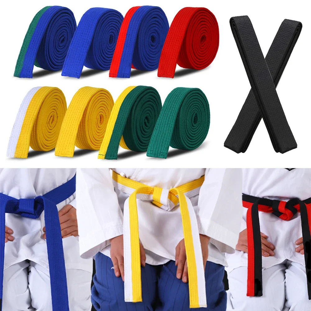 Martial Arts Belts 1PCS Martial Arts Karate Judo Taekwondo Professional Belts Judo Jiu jitsu Standard Tapes Protective Waistband