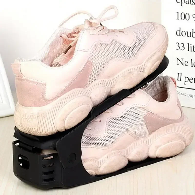 10PCS Adjustable  Stacker Shoe Slots Organizer Shoe  Saver Double Deck  Rack Holder for Closet Organization