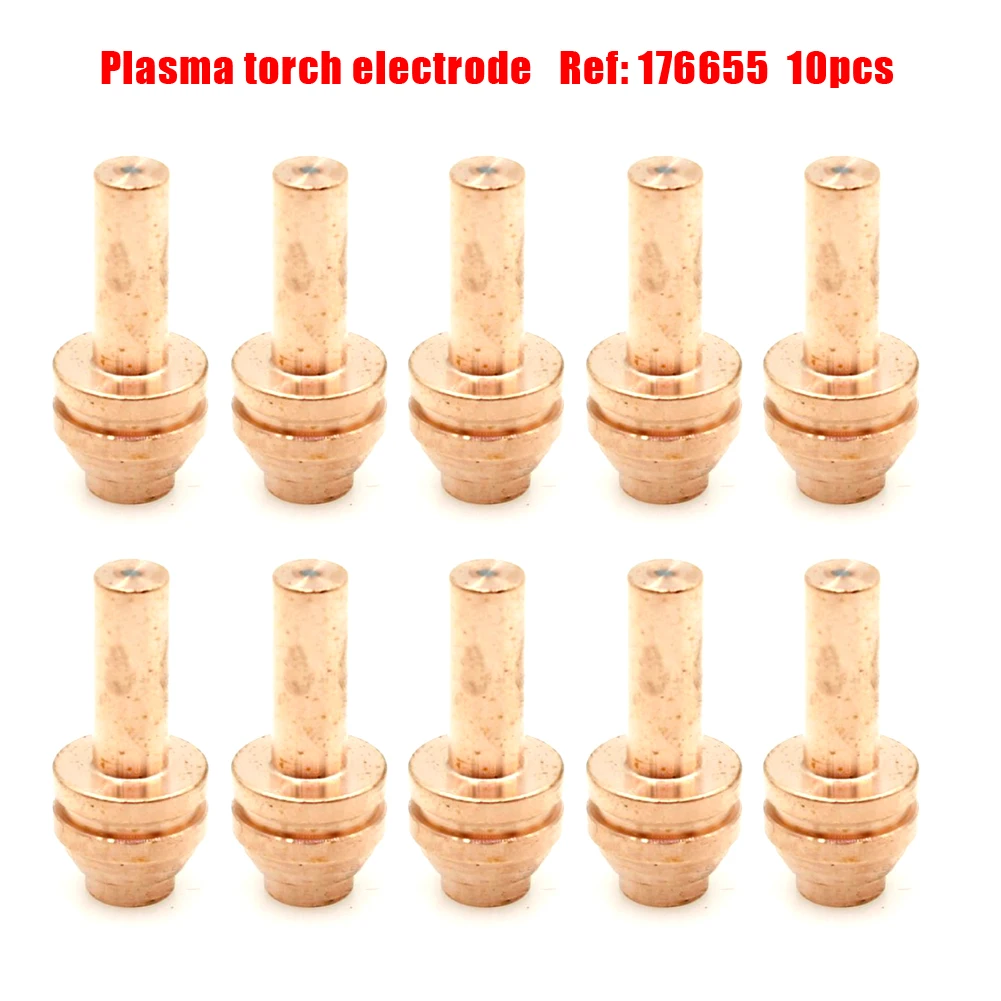 10Pcs/Set 176655 Plasma Electrodes Replace For Miller 25C/27C Spectrum 375 Xtreme Plasma Cutters Welding Equipment Accessories