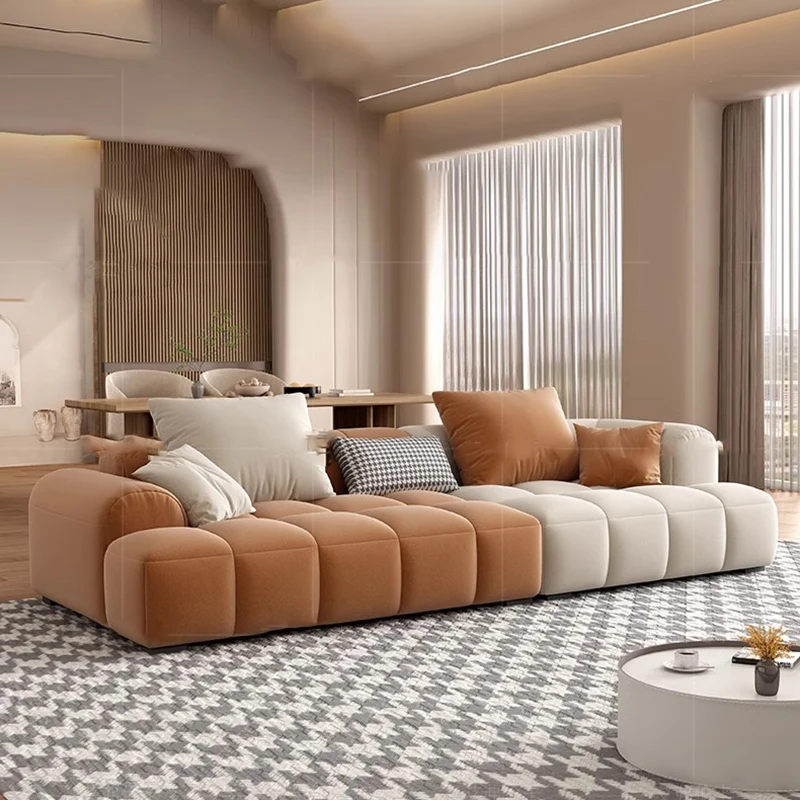 

Minimalist Nordic Style Living Room Sofa Decor Ergonomic Lazy Floor Couch Straight Designer Divani Soggiorno Bedroom Furniture