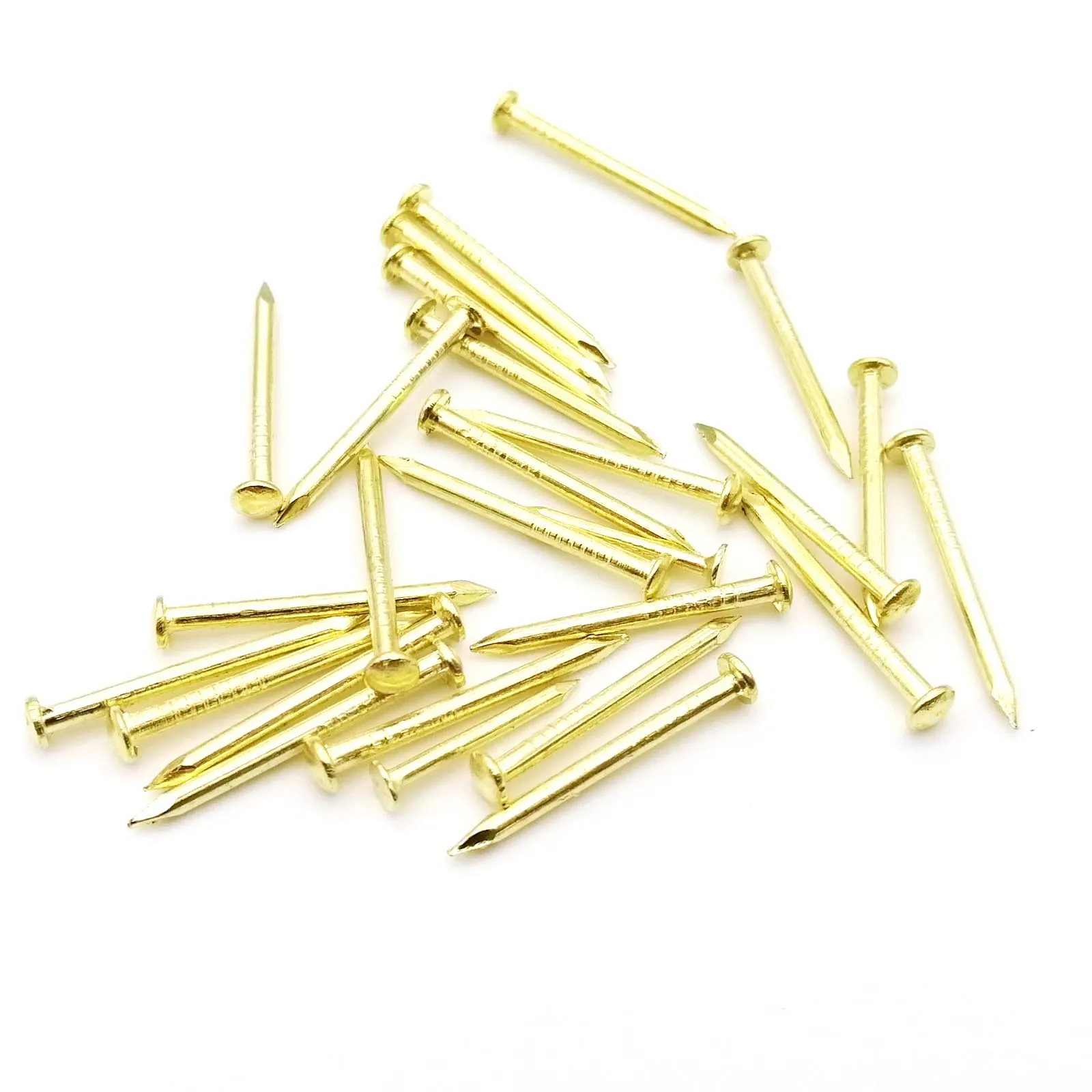 Round Head Nails 200pcs Golden Diameter 1.2mm 1.5mm 1.8mm Iron Small Mini For Jewelry Chest Box Case Hinge Furniture Drum