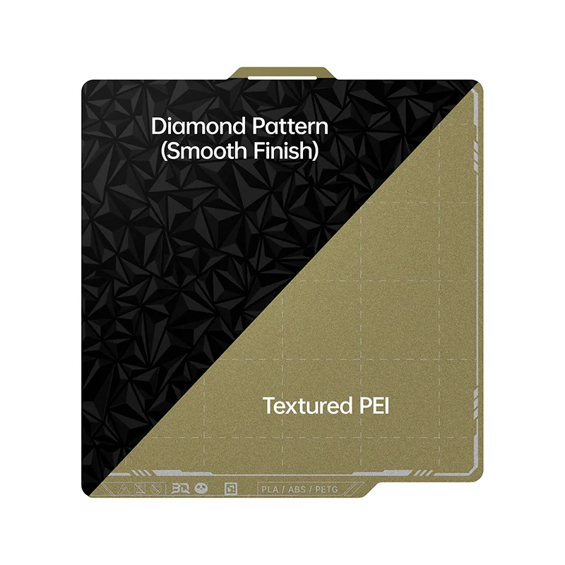 BIGTREETECH 팬더 빌드 플레이트, 양면 질감 및 부드러운 PEI PET PEO, 밤부 랩 P1P P1S X1C A1 3D 프린터 히트 베드, 257x257mm