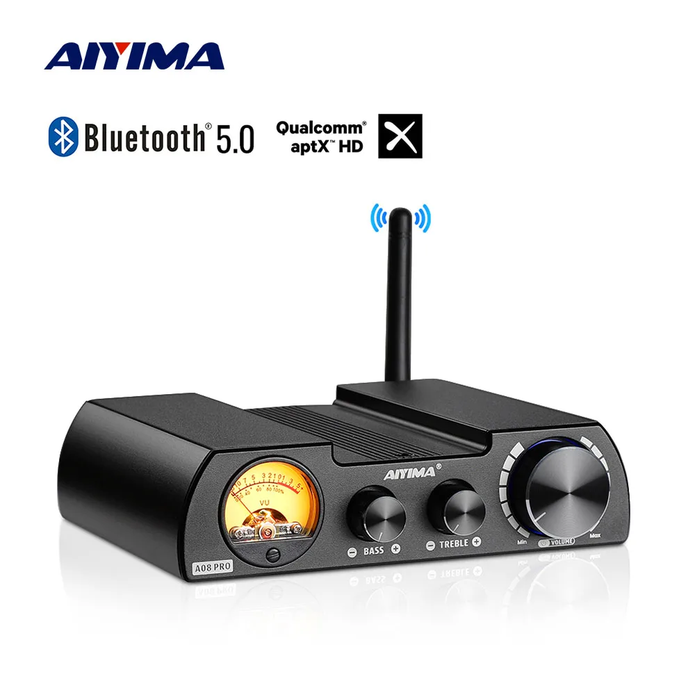 

AIYIMA аудио A08 Pro усилитель TPA3255 300 Вт Bluetooth QCC5125 APTX стерео приемник цифровой Ампер УФ измеритель бас управление высокими частотами