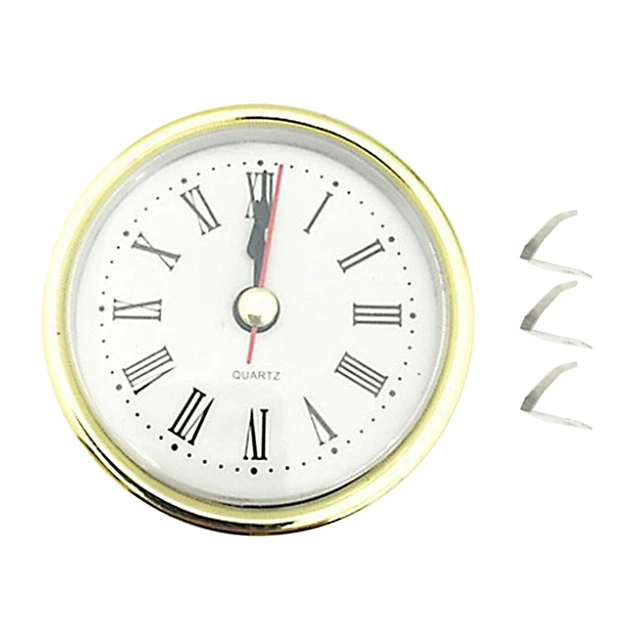 Mini horloge à quartz avec cadran blanc, accessoires de réparation de  chiffres romains, 80mm