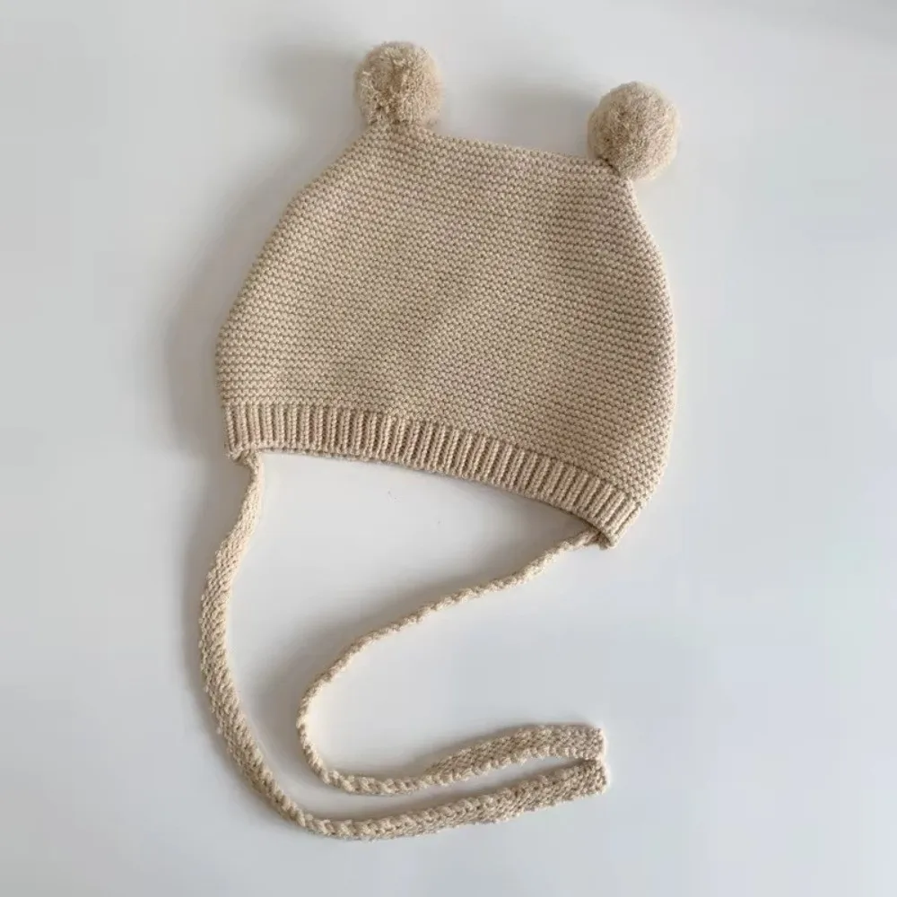 Woolen Crochet Baby Ear Protection Hat for Winter