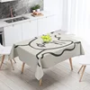Ins Style Morandi Abstract Geometric Pattern Tablecloth Waterproof and Fade-proof Cafe Nordic Style Decorative Tablecloth 4