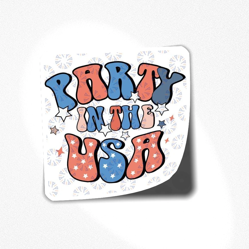

4TH OF JULY STICKER 048 Sticker for Laptop Decor Bedroom Car Cute Cartoon Art Fashionable Public Suitcase